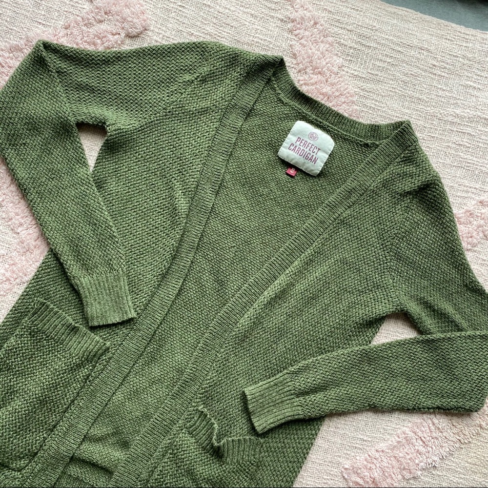 SOLD Olive Green Cardigan Size XS SO Brand